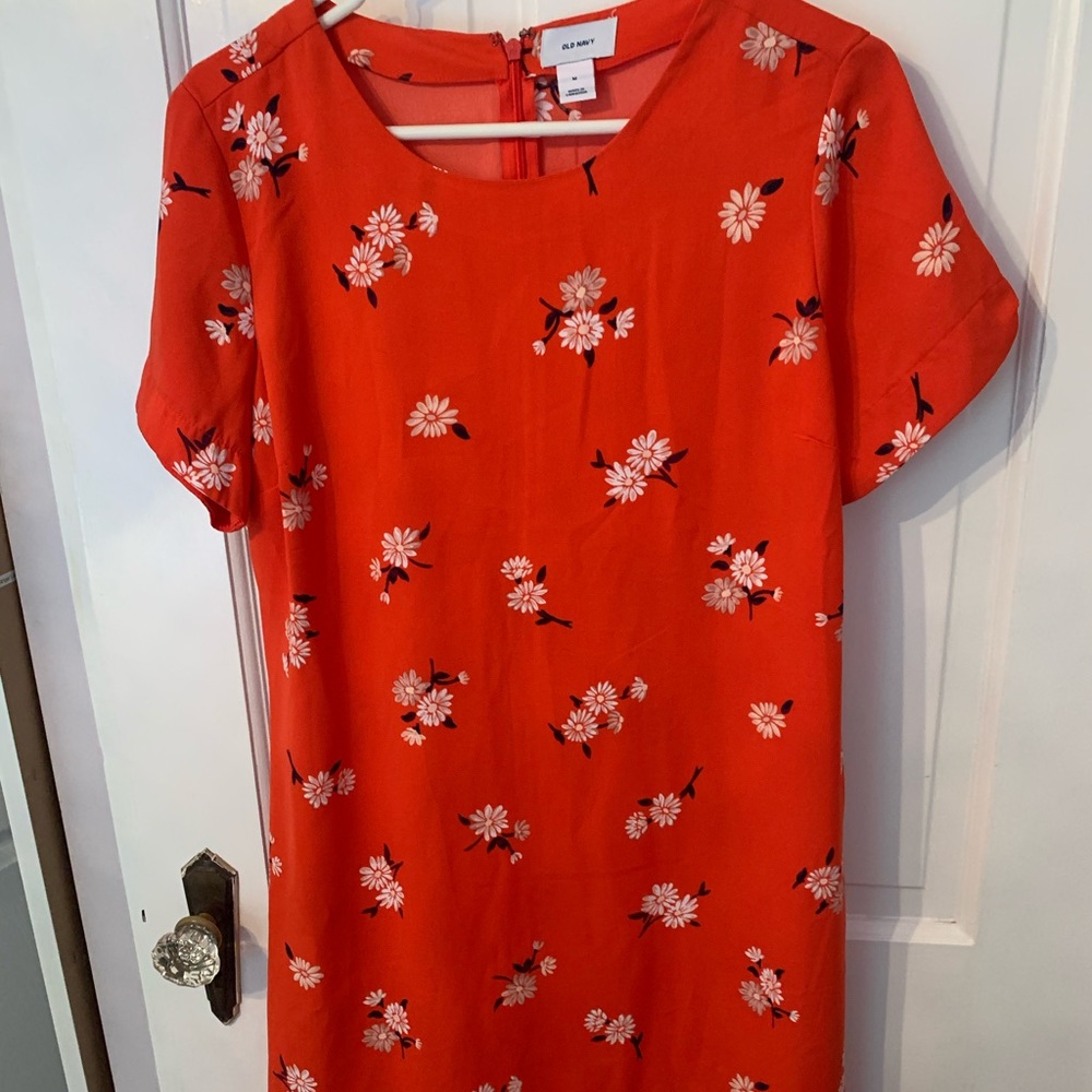 Red Old Navy tee dress